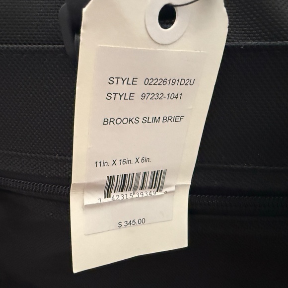 NWT TUMI Alpha Bravo Brooks Slim Brief Will Black Office Travel - Picture 5 of 16